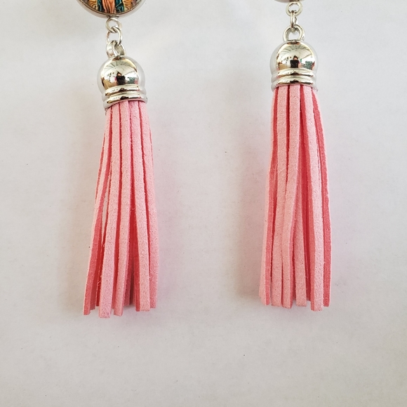 Virgen de Guadalupe Earrings. Tassels. Religious - Picture 6 of 9